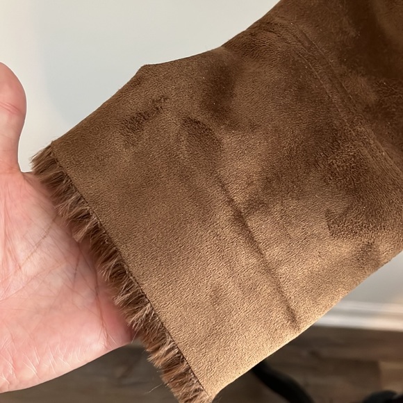 COLDWATER CREEK Faux Suede Faux Fur Lining Coat Jacket - Picture 5 of 8